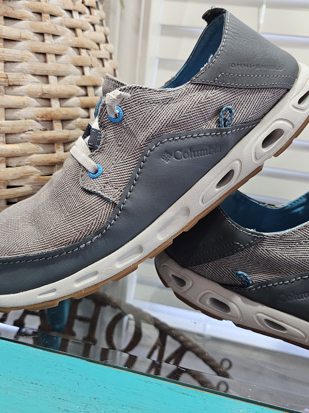 Columbia Bahama Vent PFG Boat Shoes Mens 11 Gray Fishing Beach Casual Outdoor